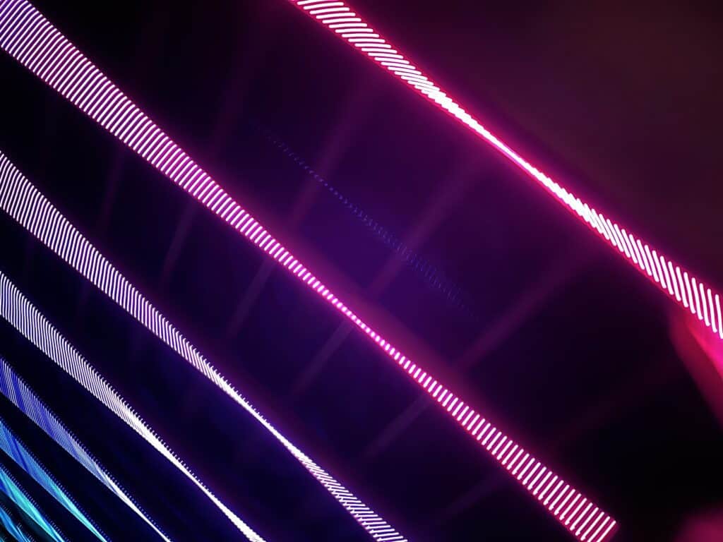 Light trails from pixel strips