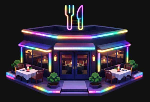 Slick Pixel used in restaurants and shops